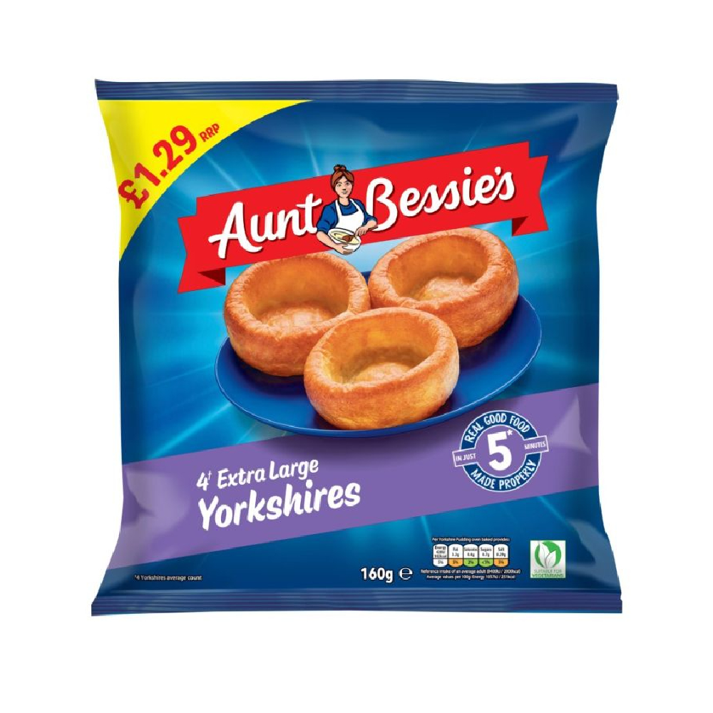 Aunt Bessies 4 Extra Large Yorkshires PM £1.29