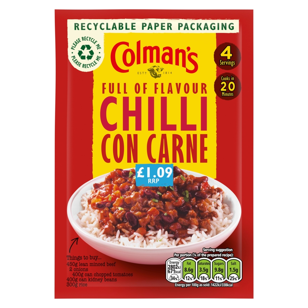 Colmans Chilli Con Carne PM £1.09
