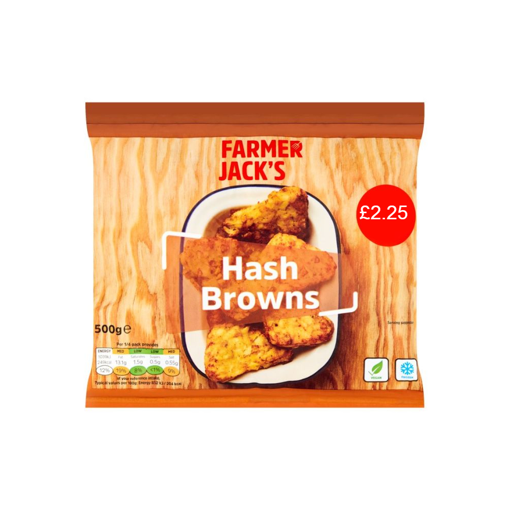 Farmer Jacks Hash Browns PM £2.25